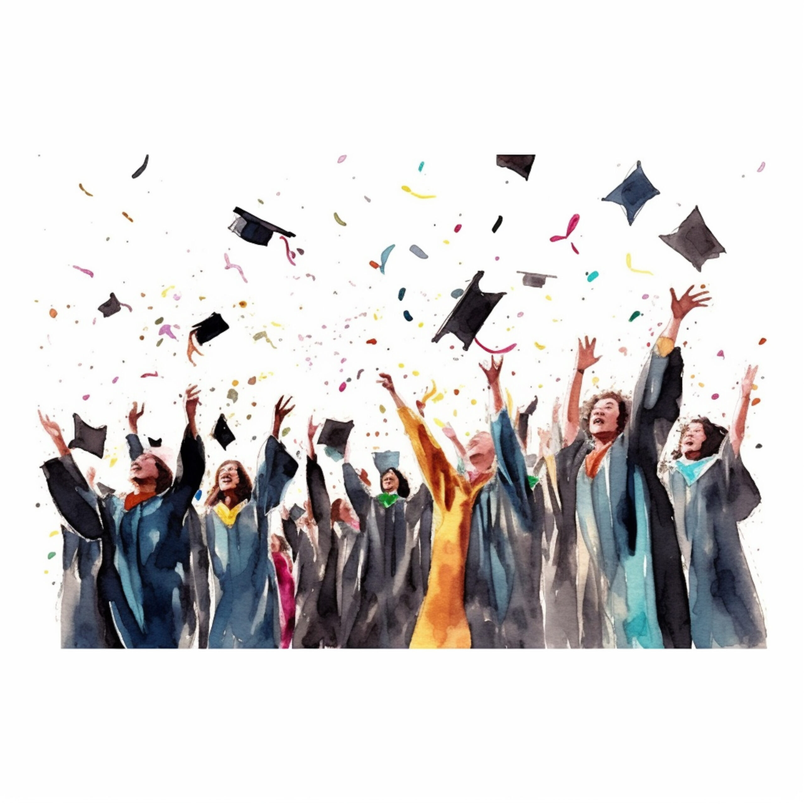 graduates-throwing-their-caps-air-graduatiion