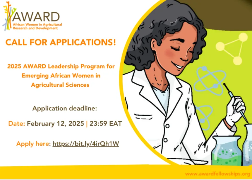 The Award Leadership Program 2025 for Emerging African Women in Agricultural Sciences 1 Screenshot 20241217 125213 png - Opportunity HUB