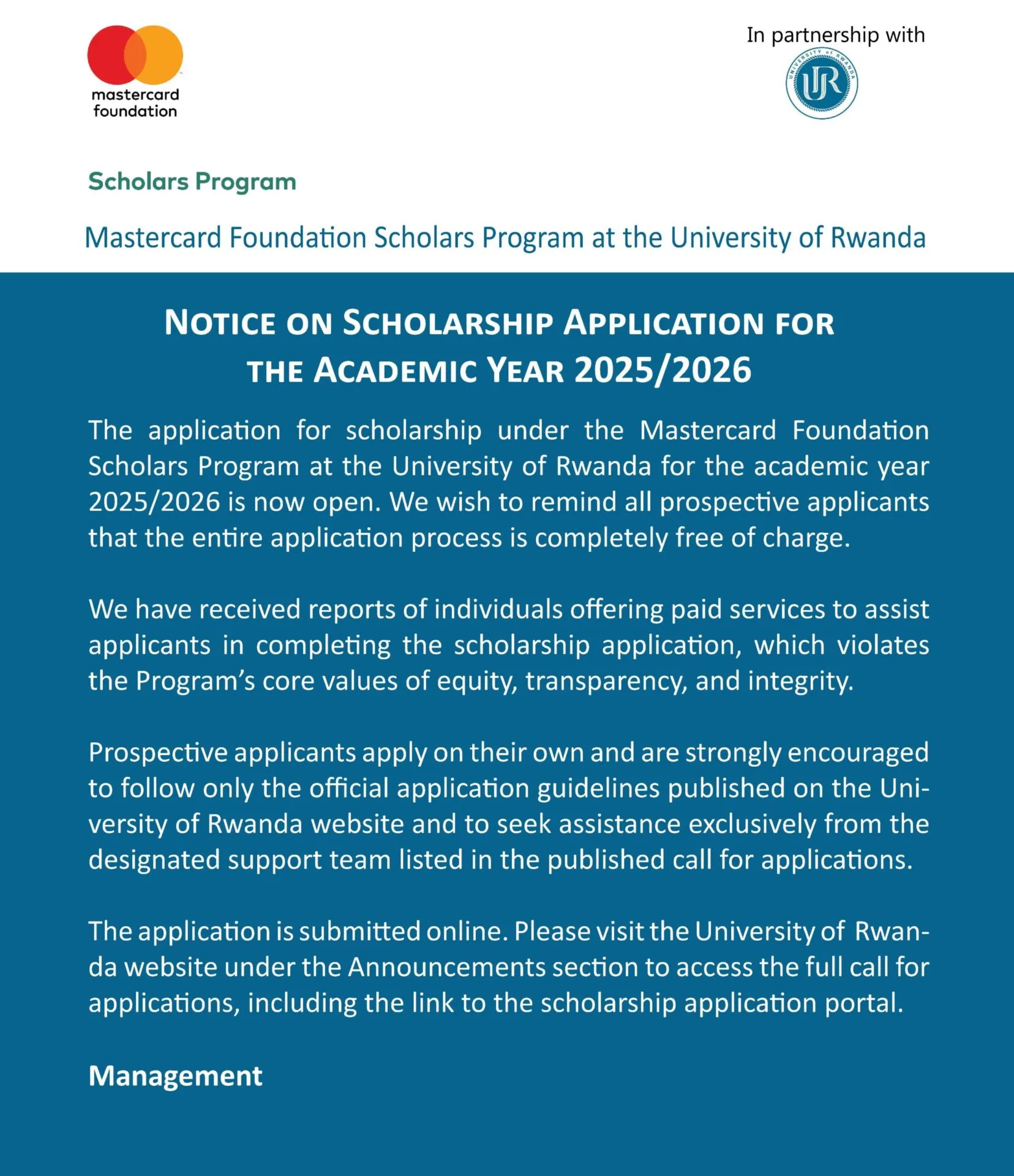 Fully Funded Undergraduate Scholarships at University of Rwanda 2025