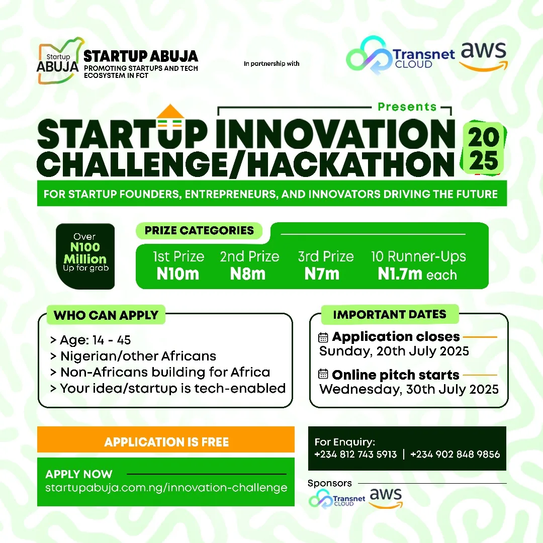 Startup Abuja Competition Banner