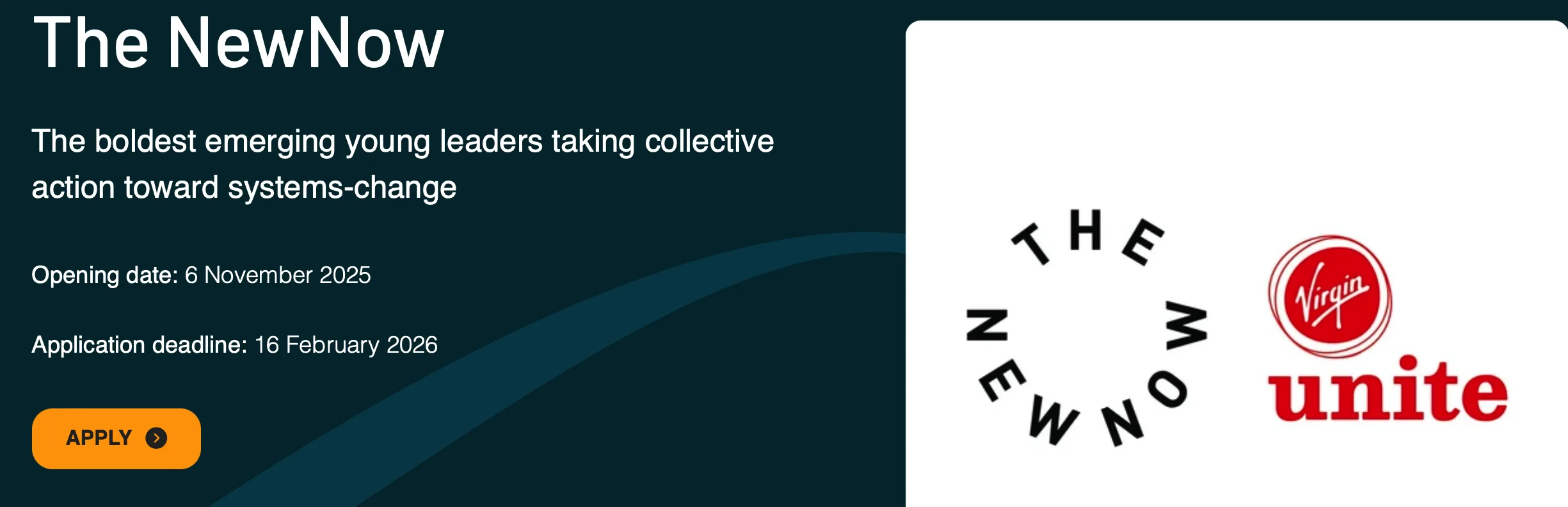 One Young World & Virgin Unite NewNow Program