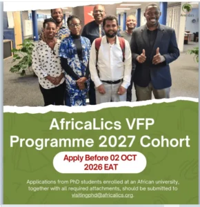 AfricaLics PhD Visiting Fellowship