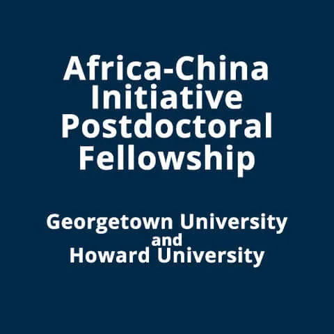 Africa-China Post-Doctoral Fellowship