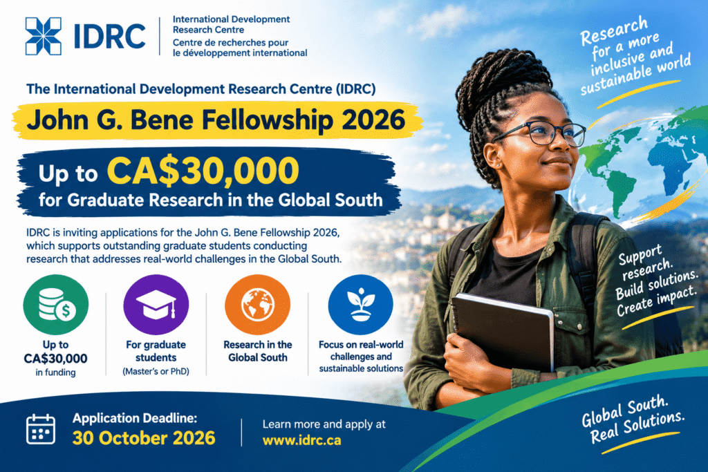 IDRC John G Bene Fellowship