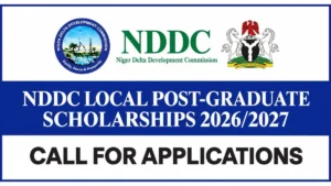 NDDC Local Postgraduate Scholarship Programme 2026/2027 for Nigerian Students 2 NDDC Local Postgraduate Scholarship 2026